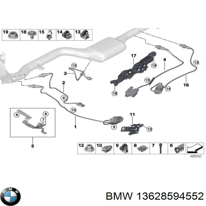 13628594552 BMW Датчик оксидів азоту NOX, задній