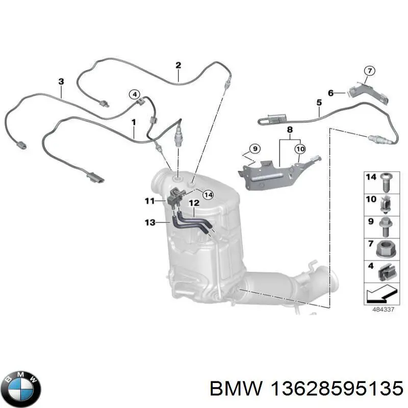 Лямбда датчик кисню BMW 13628595135 ціна, від 108.51 USD