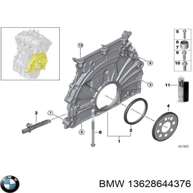 Датчик обертів колінвалу BMW 13628644376 ціна, від 15.75 USD
