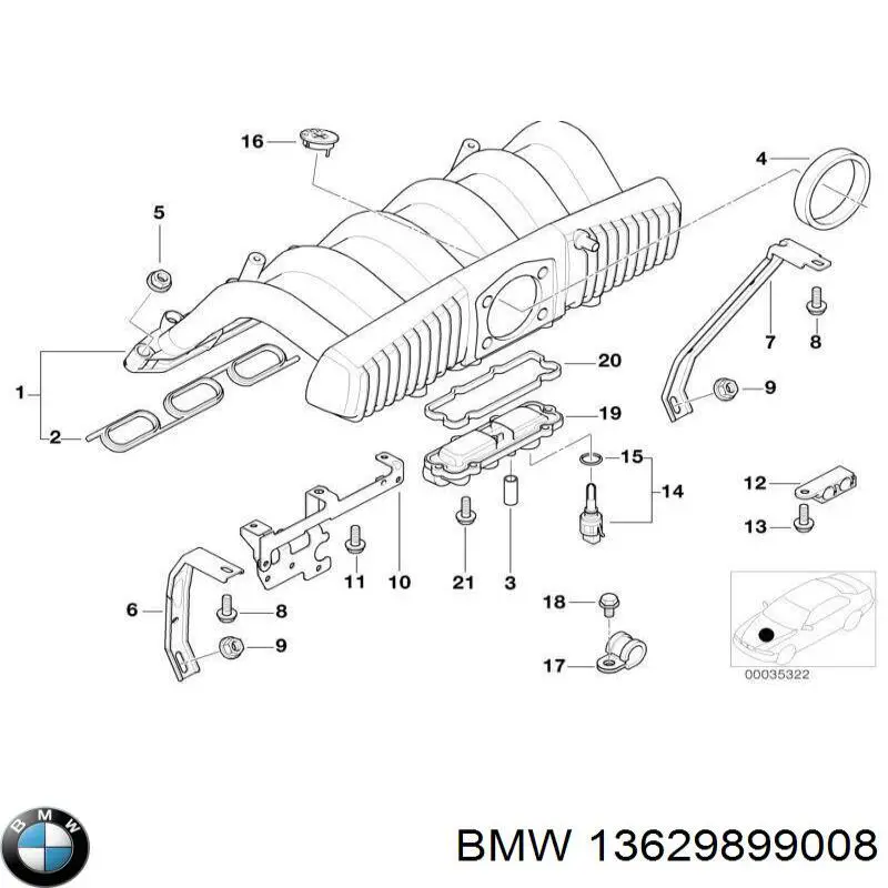 Купити 13629899008 BMW Датчик температури впускного повітря