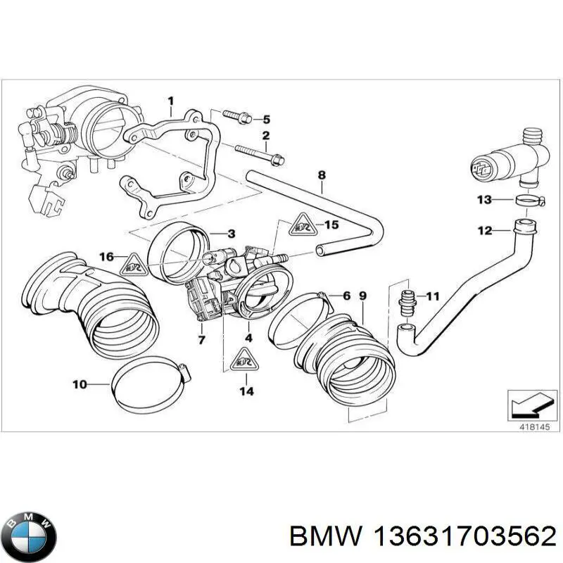 13631703562 BMW Датчик положення дросельної заслінки (потенціометр)