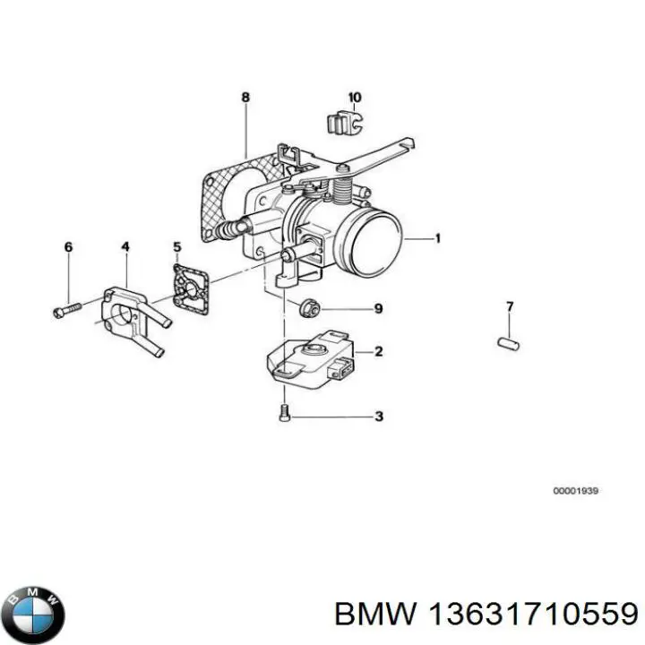 13631710559 BMW датчик положення дросельної заслінки (потенціометр)