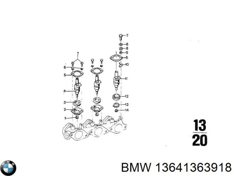13641363918 BMW Форсунка вприску палива