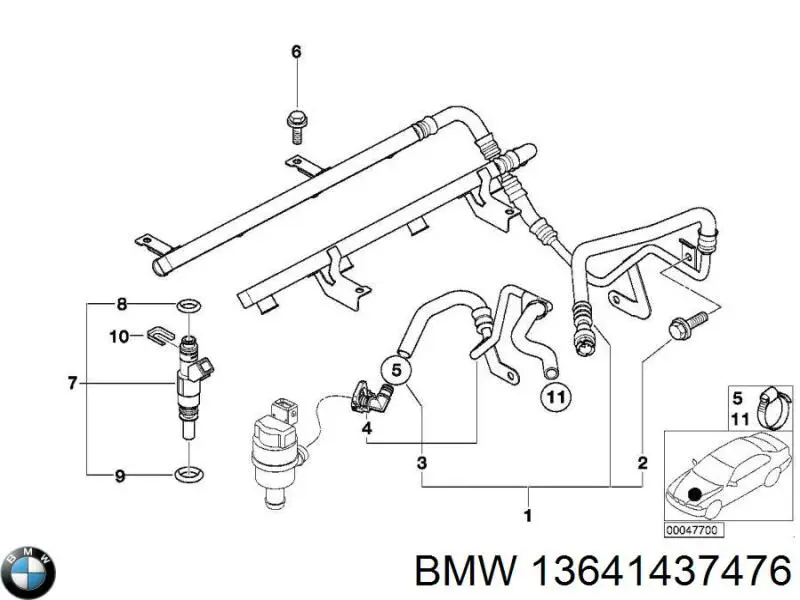 Ущільнююче кільце форсунок інжектора BMW 13641437476 ціна, від 0.90 USD