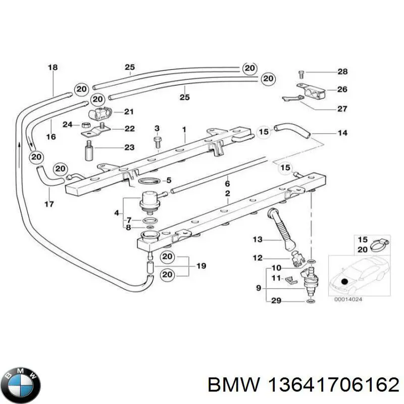 13641706162 BMW форсунка вприску палива