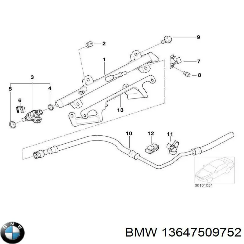 Ущільнююче кільце форсунок інжектора BMW 13647509752 ціна, від 1.75 USD