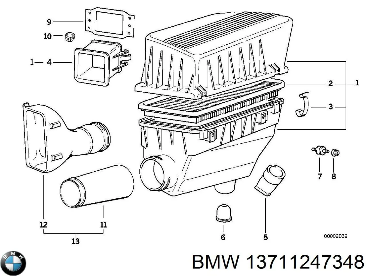 Корпус повітряного фільтра BMW 13711247348 ціна, від 38.01 USD