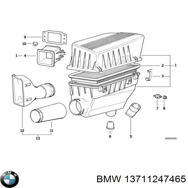 Повітряний фільтр 13711247465 BMW