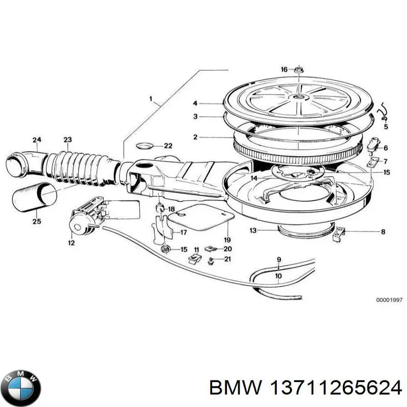 Елемент повітряного фільтра BMW 13711265624 ціна, від 7.45 USD