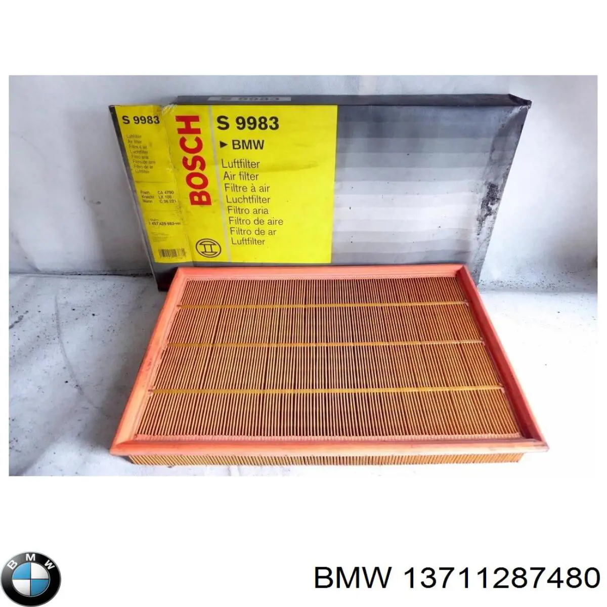 Елемент повітряного фільтра BMW 13711287480 ціна, від 10.13 USD