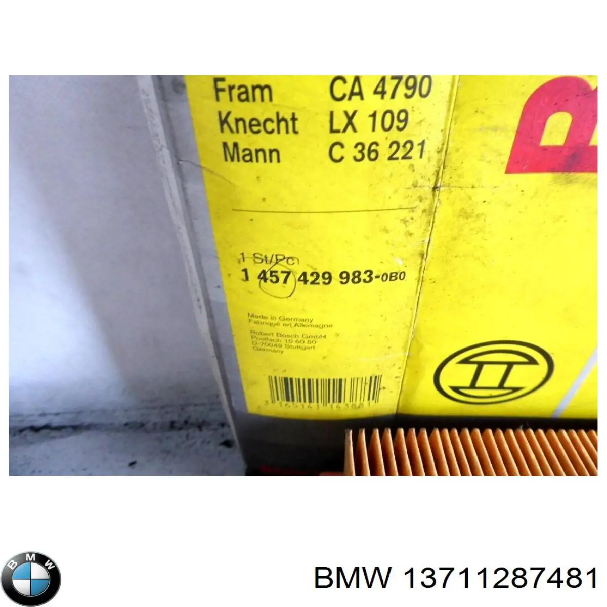 Купити 13711287481 BMW Автомобільний фільтр повітря
