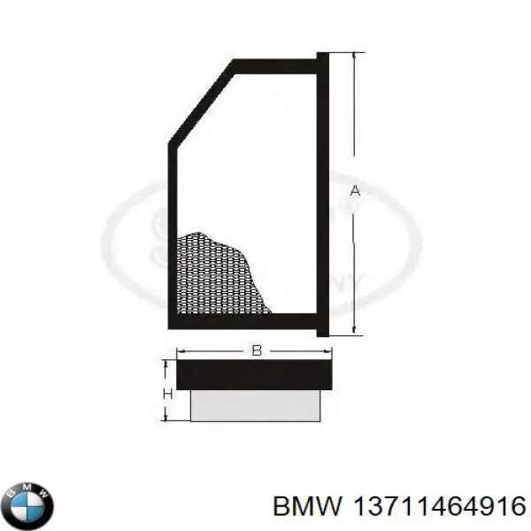 Повітряний фільтр 13711464916 BMW