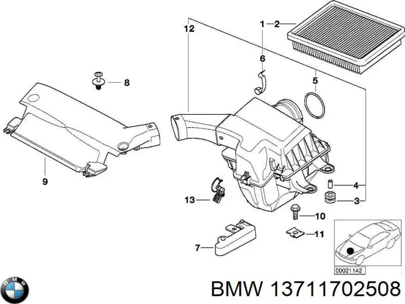 Купити 13711702508 BMW 