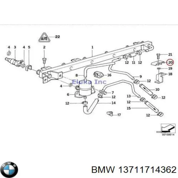 Купити 13711714362 BMW Повітрозабірник повітряного фільтра