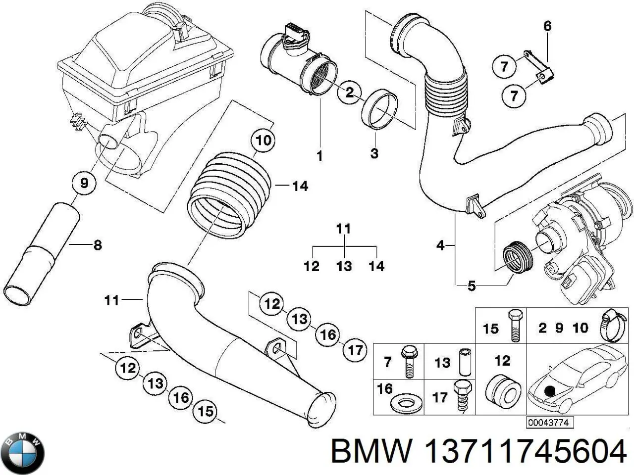 Купити 13711745604 BMW 