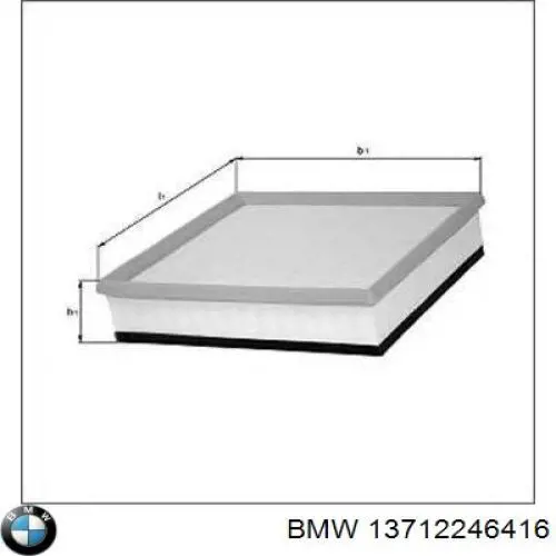 Елемент повітряного фільтра BMW 13712246416 ціна, від 7.64 USD