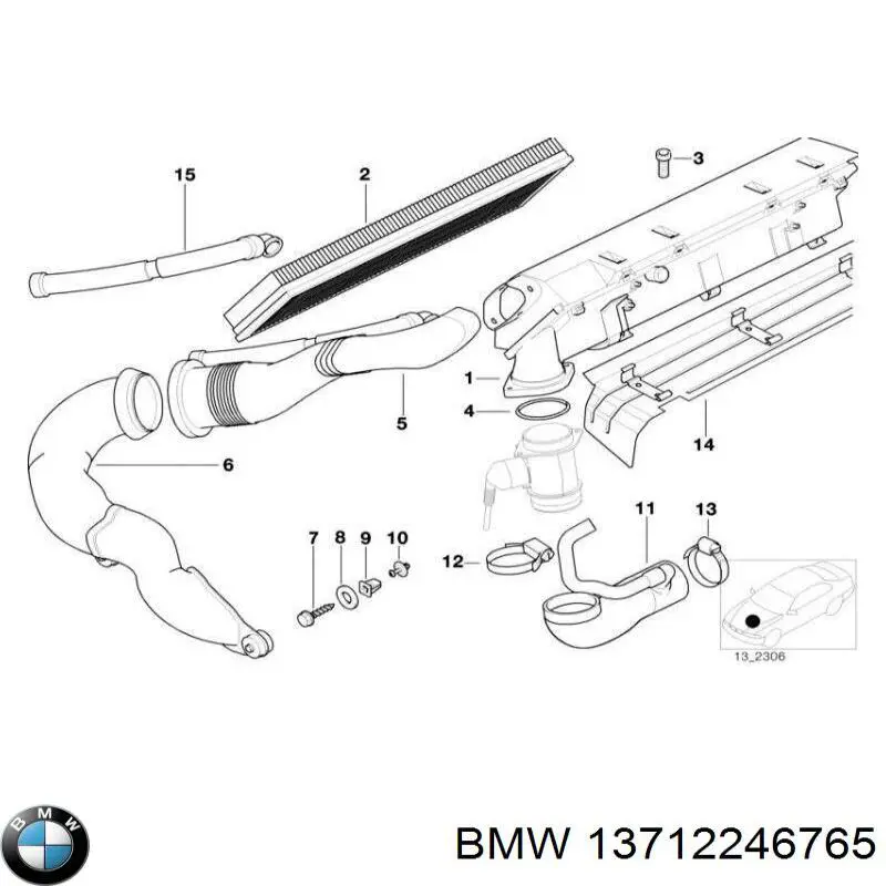 13712246765 BMW Повітрозабірник повітряного фільтра