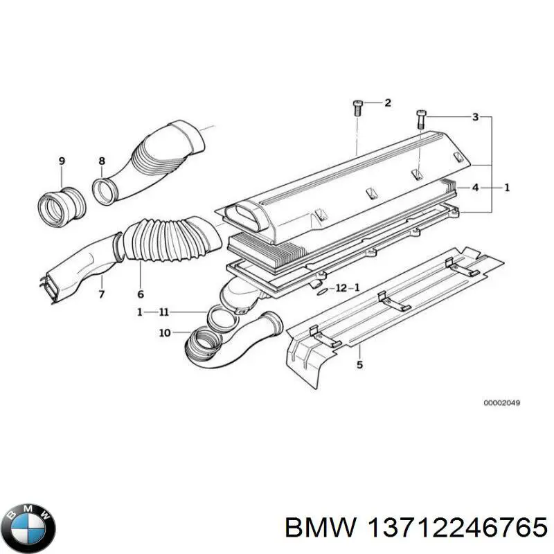 Повітрозабірник повітряного фільтра BMW 13712246765 ціна, від 5.50 USD