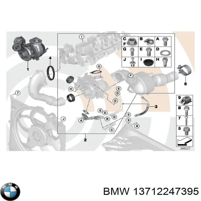  Прокладка витратоміра до повітряного фільтра BMW 7 