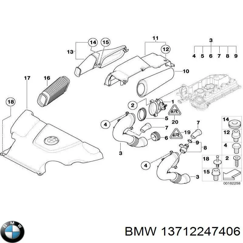 Купити 13712247406 BMW Патрубок витратоміра повітря