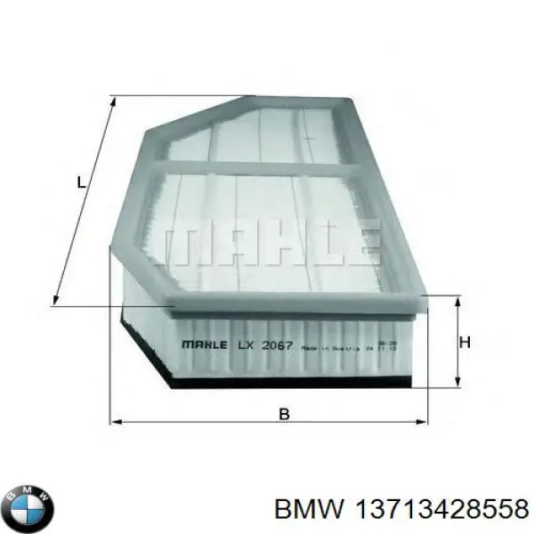 Елемент повітряного фільтра BMW 13713428558 ціна, від 24.03 USD
