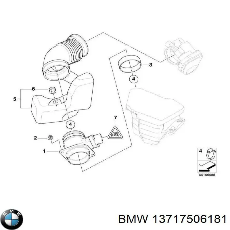 Резонатор повітряного фільтра BMW 13717506181 ціна, від 25.33 USD