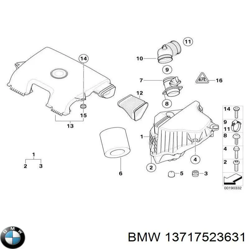 Патрубок витратоміра повітря на BMW 1 (E81, E87)