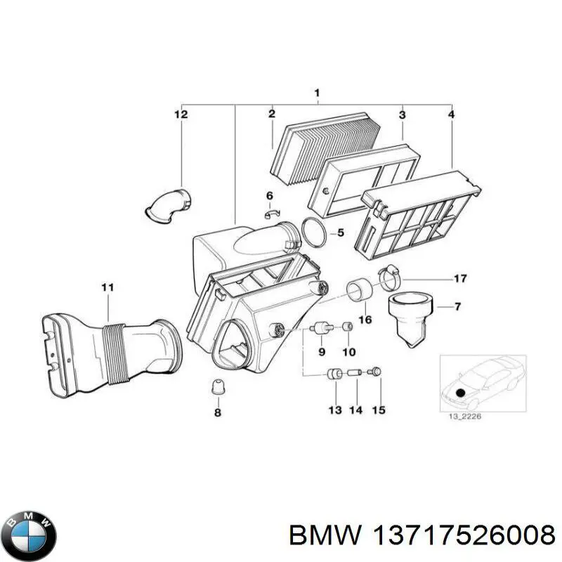 Фільтр повітряний BMW 13717526008