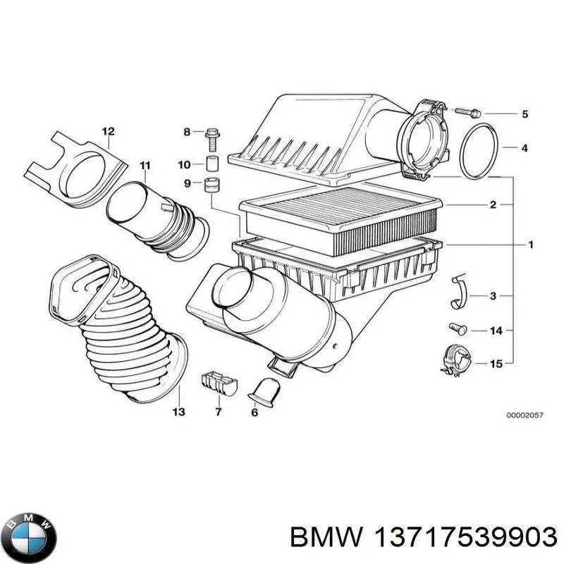 Подушка корпусу повітряного фільтра 13717539903 BMW