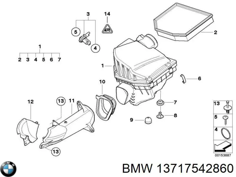 Купити 13717542860 BMW 