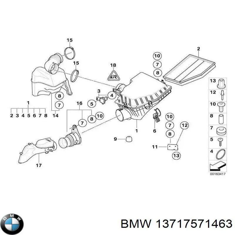 13717571463 BMW Гофра витратоміра повітря