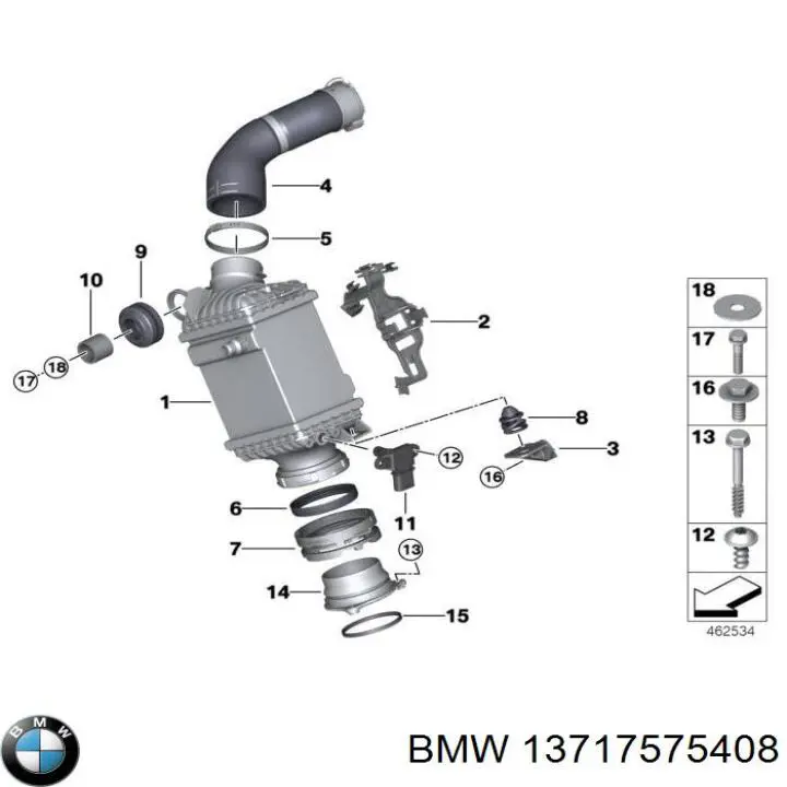Трубка, що нагнітається BMW 13717575408 ціна, від 25.34 USD
