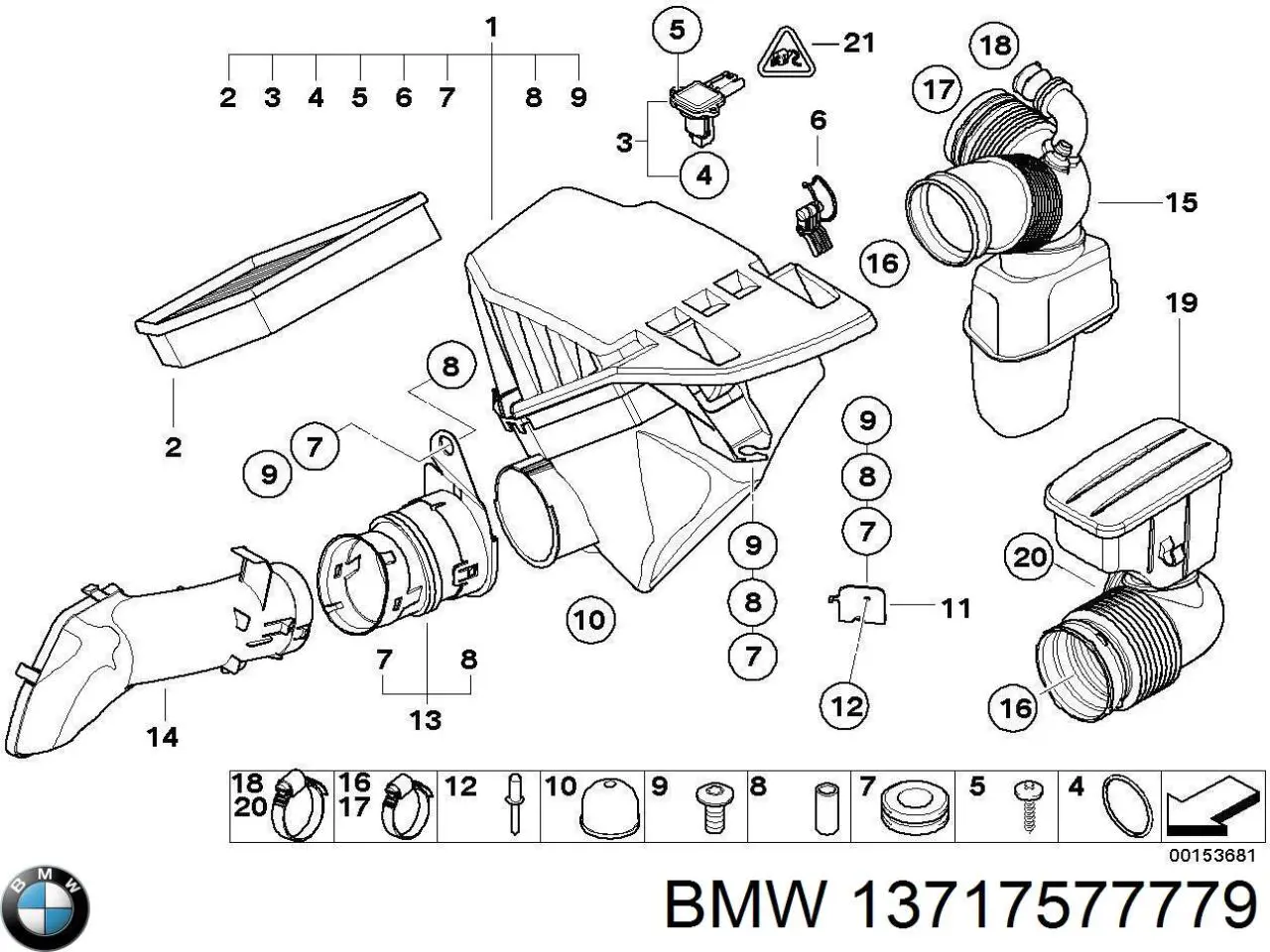 Коробка фільтра на BMW 5  E61