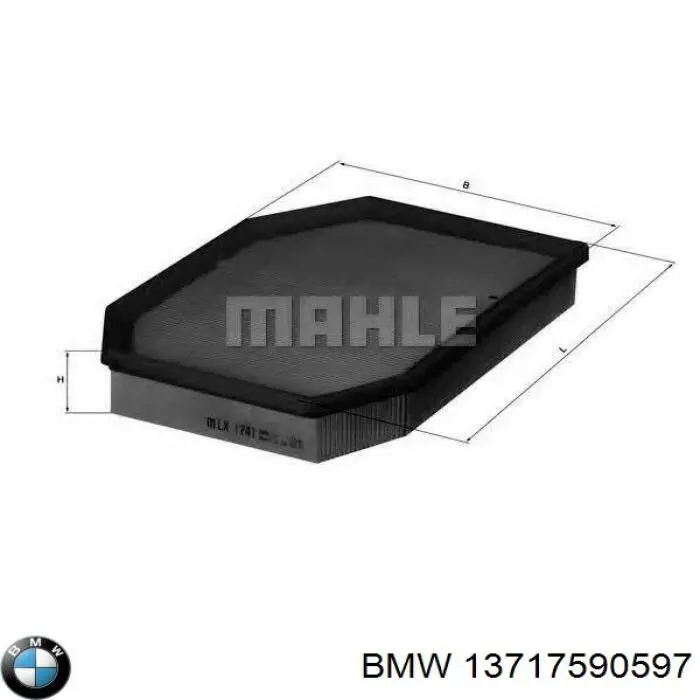 Елемент повітряного фільтра BMW 13717590597 ціна, від 17.25 USD