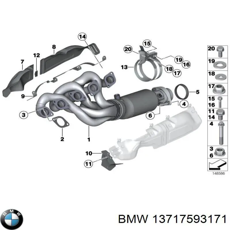 Купити 13717593171 BMW Шланг/патрубок интеркуллера