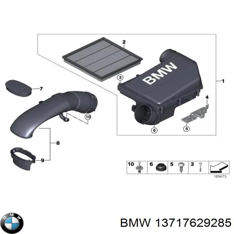 Корпус повітряного фільтра BMW 13717629285 ціна, від 33.91 USD