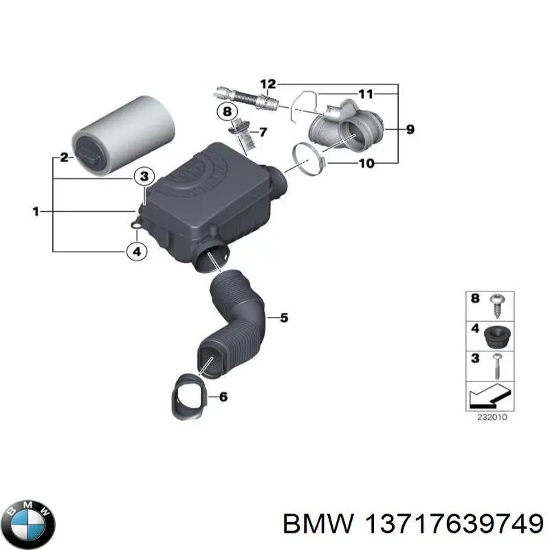 Купити 13717639749 BMW Корпус фільтра