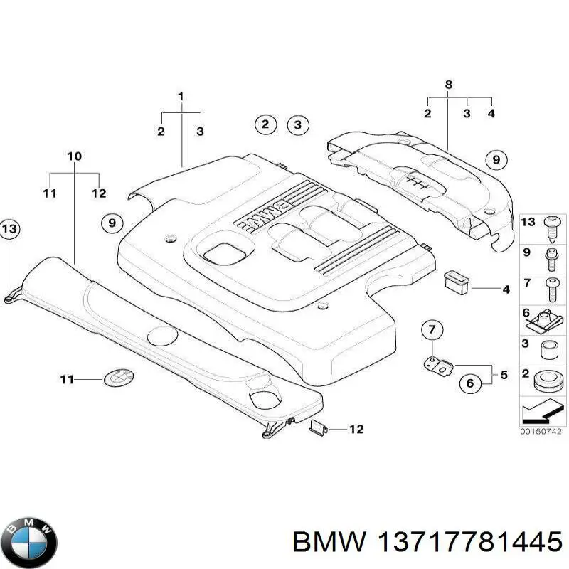 Ущільнююче кільце форсунок інжектора BMW 13717781445 ціна, від 5.52 USD