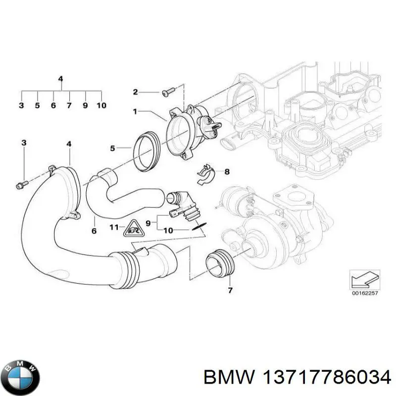 Шланг (патрубок) обігріву дросельної заслінки BMW 13717786034 ціна, від 9.69 USD