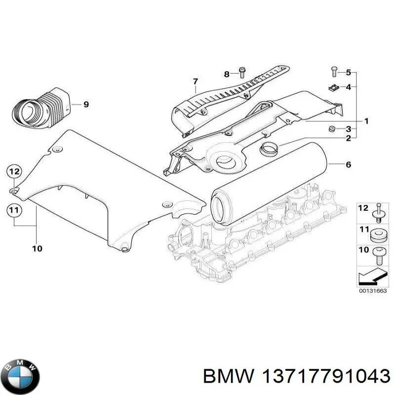 13717791043 BMW Екран двигуна