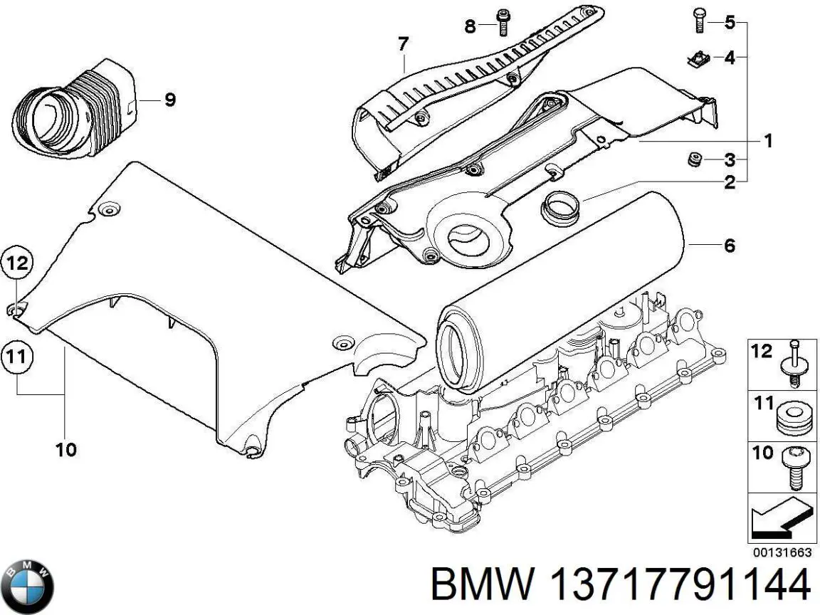 13717791144 BMW Гофра витратоміра повітря