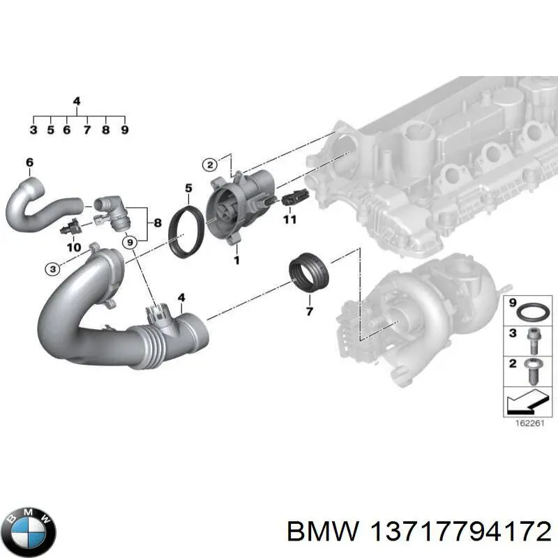 Купити 13717794172 BMW Патрубок витратоміра повітря