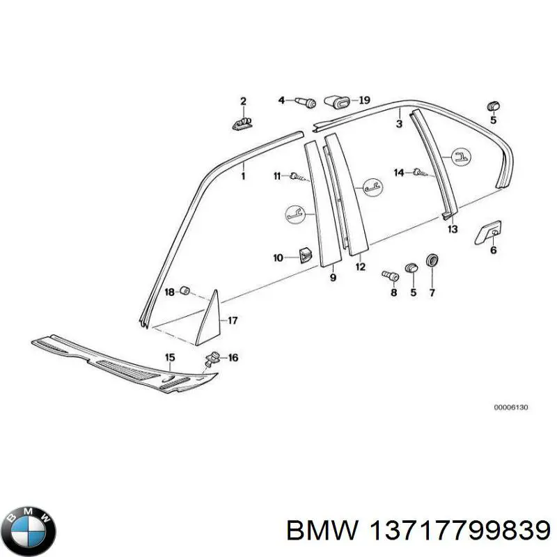 Купити 13717799839 BMW Прокладка витратоміра до повітряного фільтра