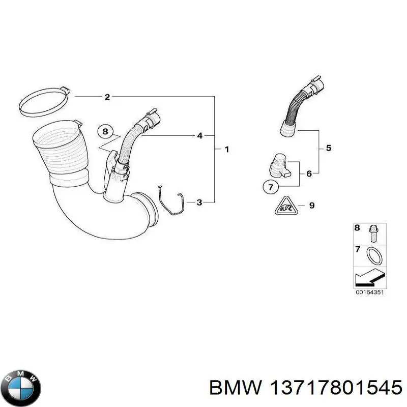 13717801545 BMW Гофра витратоміра повітря