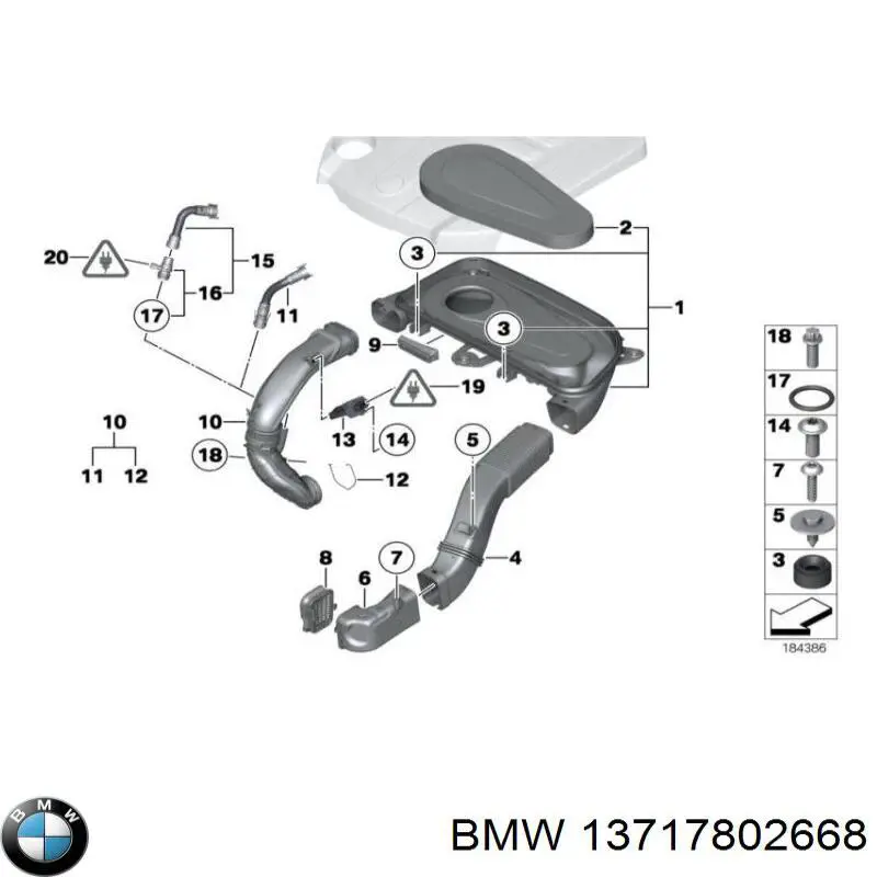 Пістон (кліп) кріплення накладок порогів BMW 13717802668 ціна, від 3.80 USD