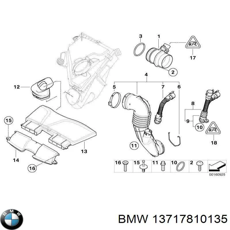 13717810135 BMW Гофра витратоміра повітря