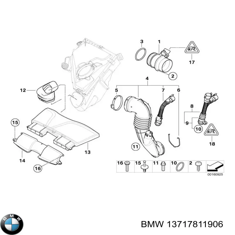 13717811906 BMW Екран двигуна