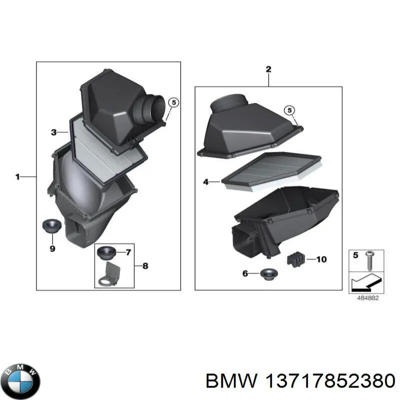 13717852380 BMW Повітряний фільтр двигуна