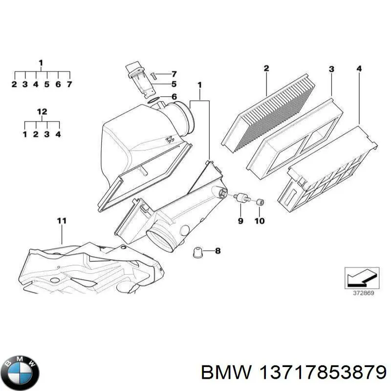 Корпус повітряного фільтра BMW 13717853879 ціна, від 687.79 USD