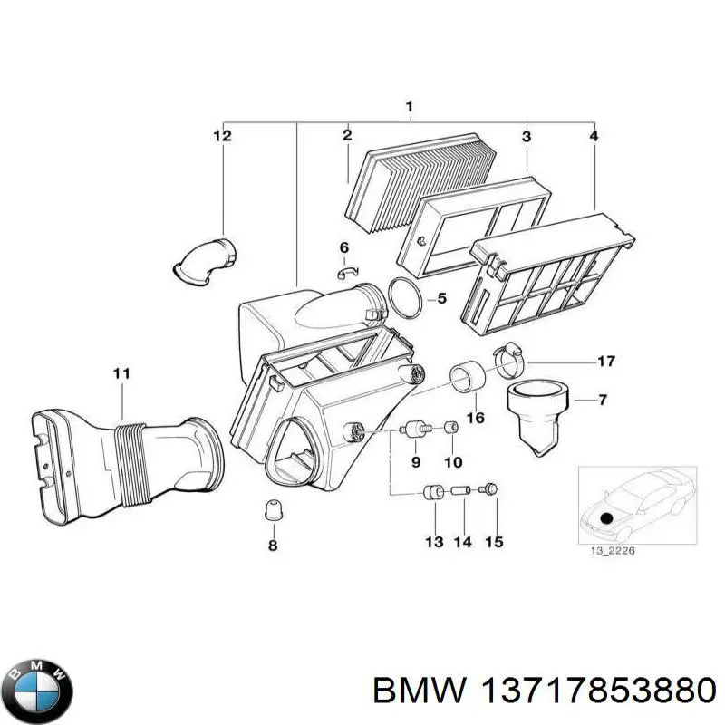  BMW 13717853880 ціна, від 969.05 USD
